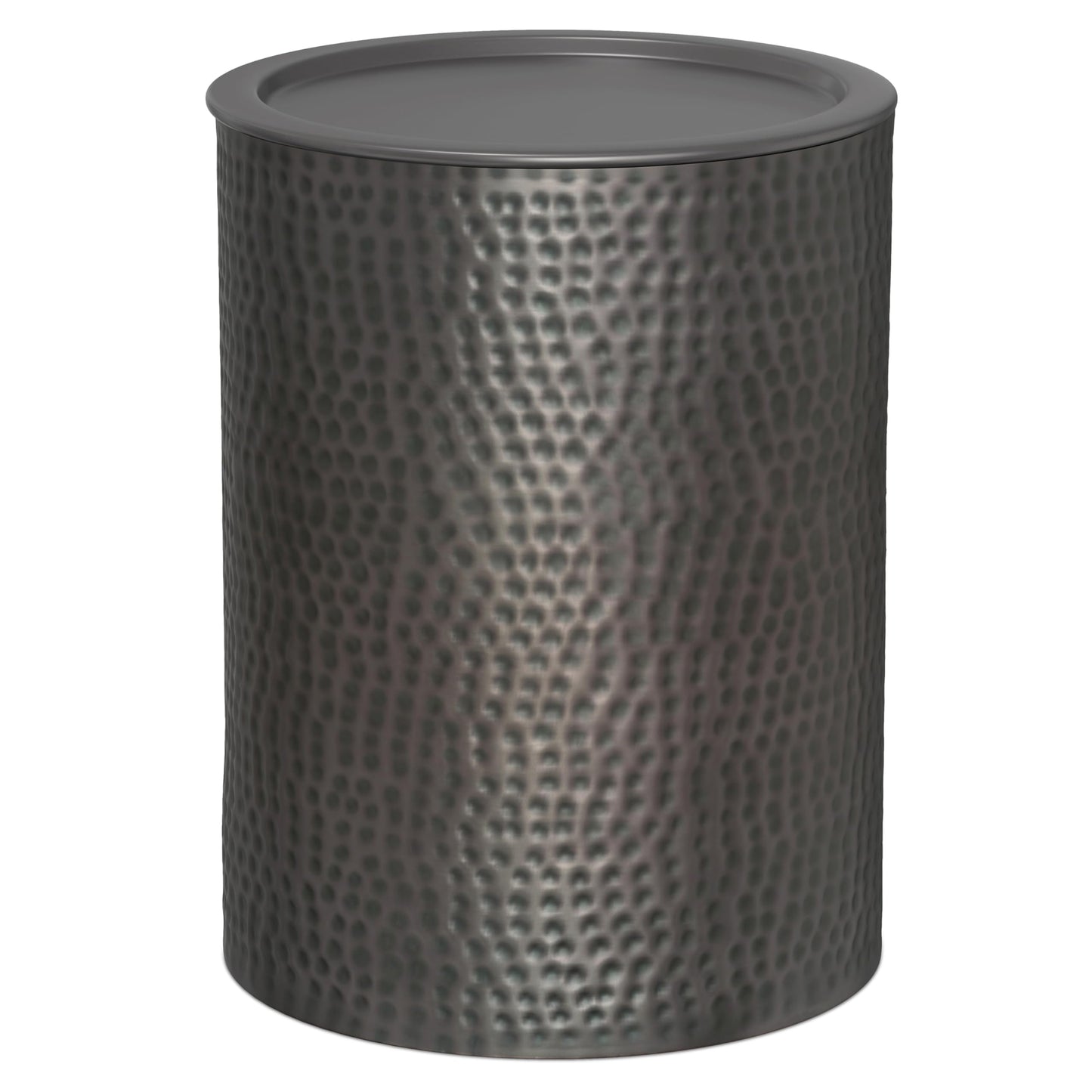 SIMPLIHOME Corbin Side Table – 16 inch Wide Metal Round Accent Table in Hammered Antique Copper, Industrial Style End Table for Living Room, Bedroom, or Office with Sturdy Base, Assembled