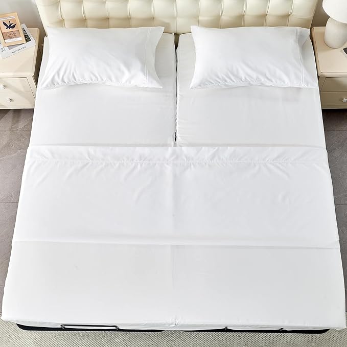 Kingnex Half Split Top King Sheets Set
