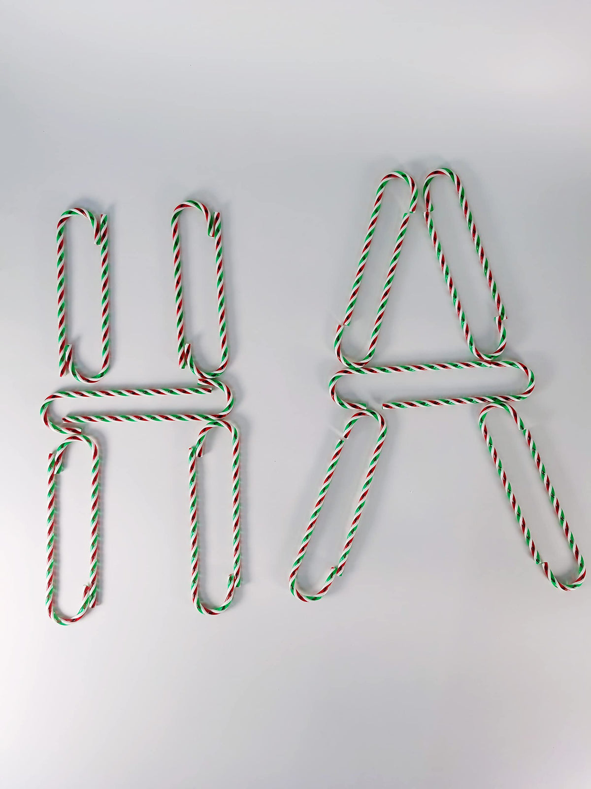 50 Pcs Christmas Candy Canes 5.9 inch Plastic Christmas Tree Hanging Ornaments Twisted Green Crutch Candy Canes for Xmas Home Indoor Outdoor Party Decoration (Green red White)