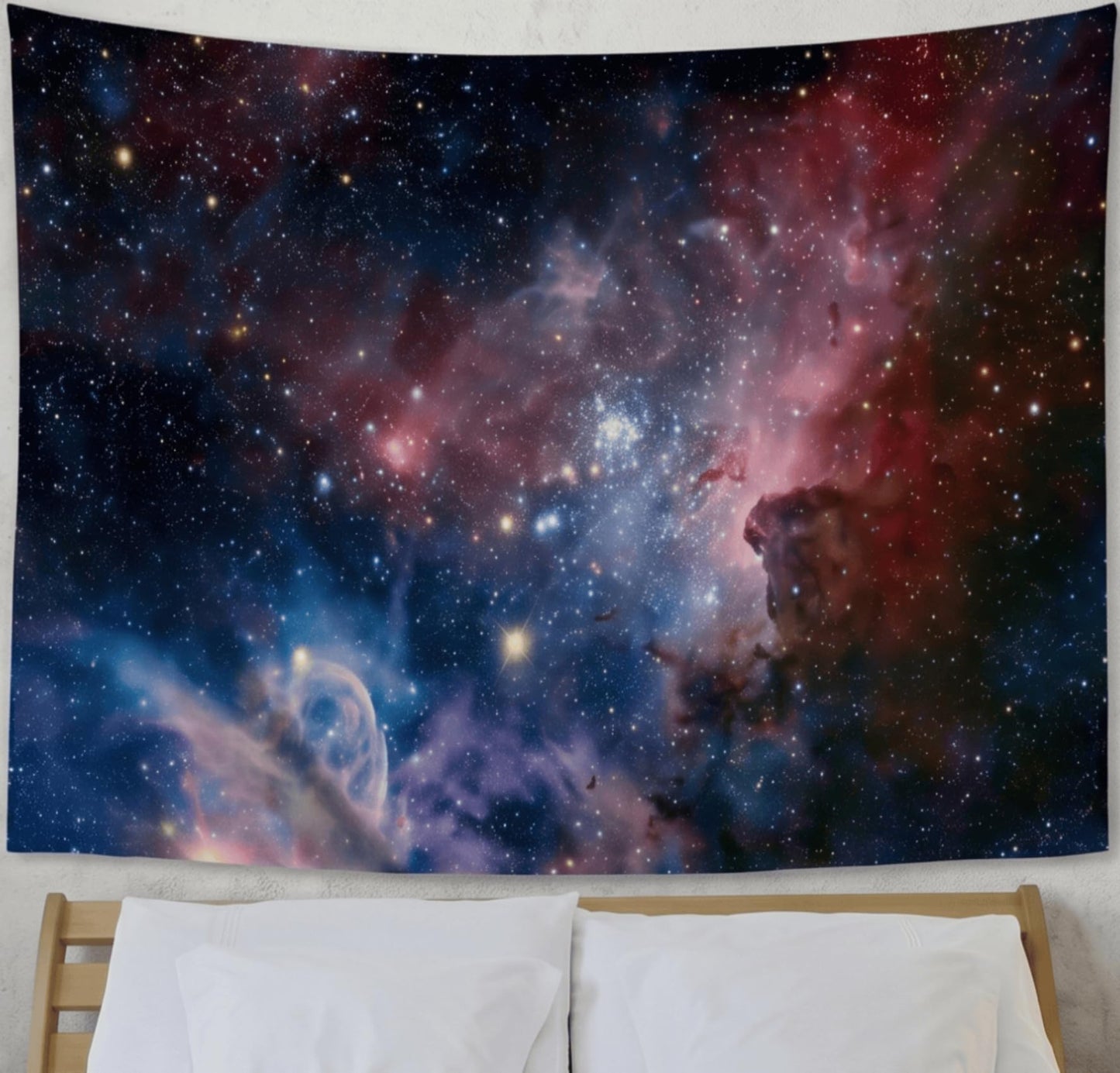 goodbath Space Wall Tapestry, Universe Galaxy and Star in Outer Space Wall Hanging for Living Room Bedroom Dorm, 80" x 60", Colorful