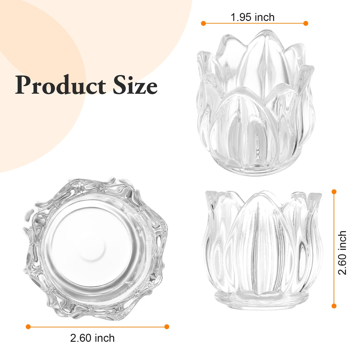 GOLDEAL 24Pcs Votive Candle Holders,Clear Thick Glass Tea Light Candle Holder Bulk,Tealight Candle Jars for Wedding Table Decor,Party Supplies,Bridal Shower,Baby Shower,Tables Centerpieces
