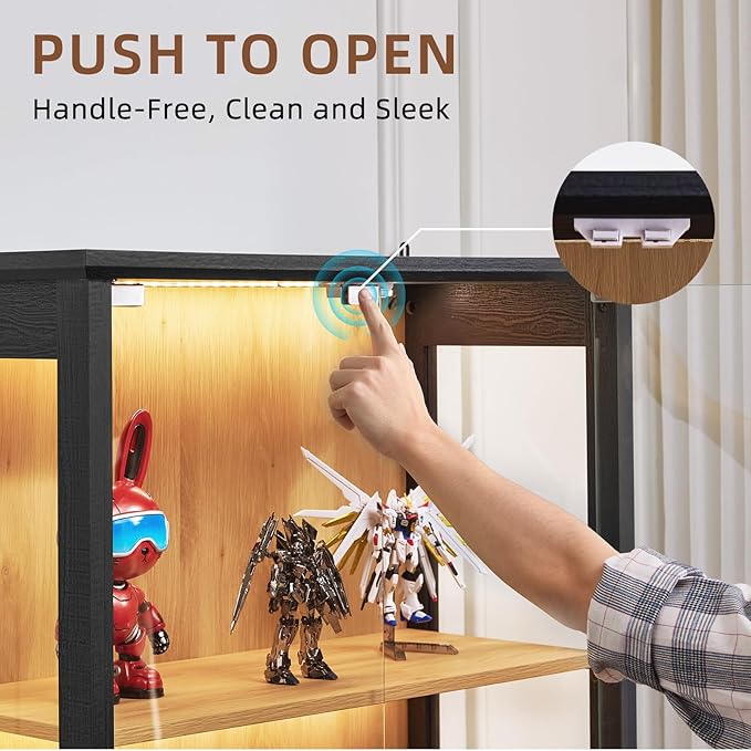 LELELINKY Farmhouse Display Cabinet Set of 2