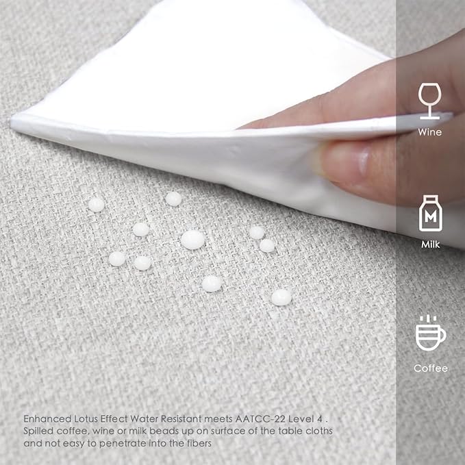 BALCONY & FALCON Square Tablecloth Washable Wrinkle Resistant and Water Proof
