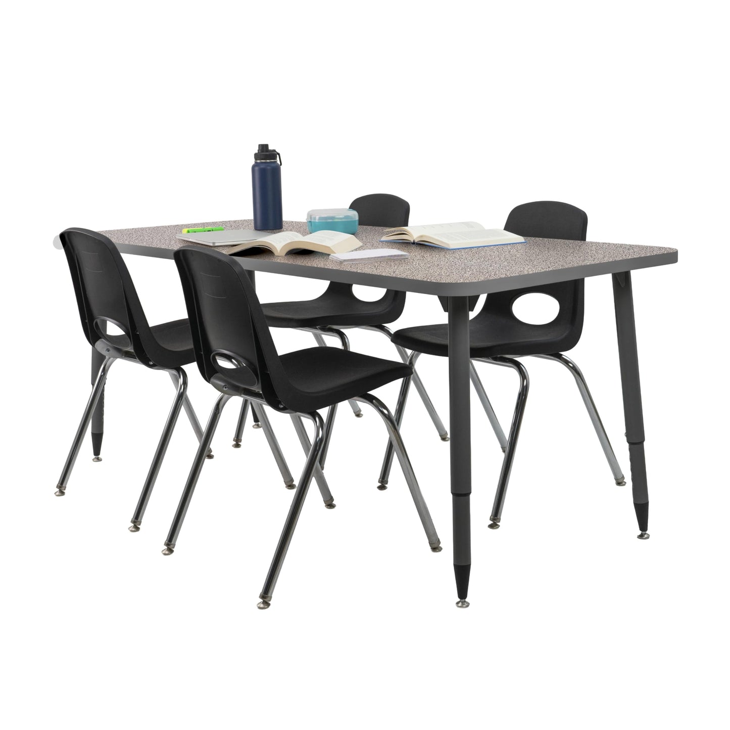 Adapte Commercial Classroom Activity Table - 30" x 72" Rectangle, ADA Compliant Tapered Legs with Glides & Casters, Adjustable Height 22-34" Wheelchair Accessible, School & Office Furniture