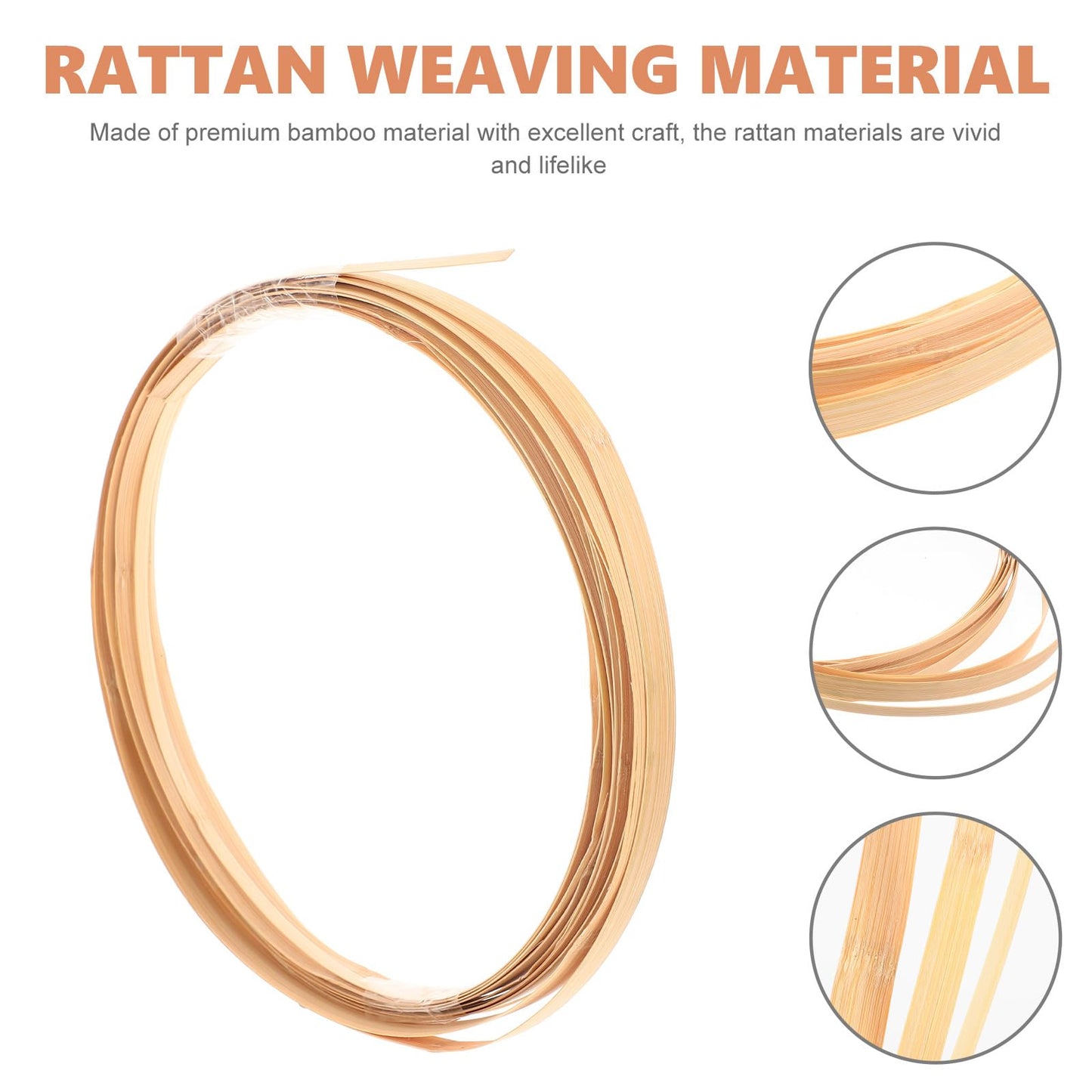 TEHAUX 3 Rolls Wicker Repair Supplies, 30Ft Wood Wicker Repair Kit Natural Rattan Fix Material Cane Webbing Strips for Craft Basket Furniture Lawn Chair Fixing Weaving - Flat Strips, Assorted Size