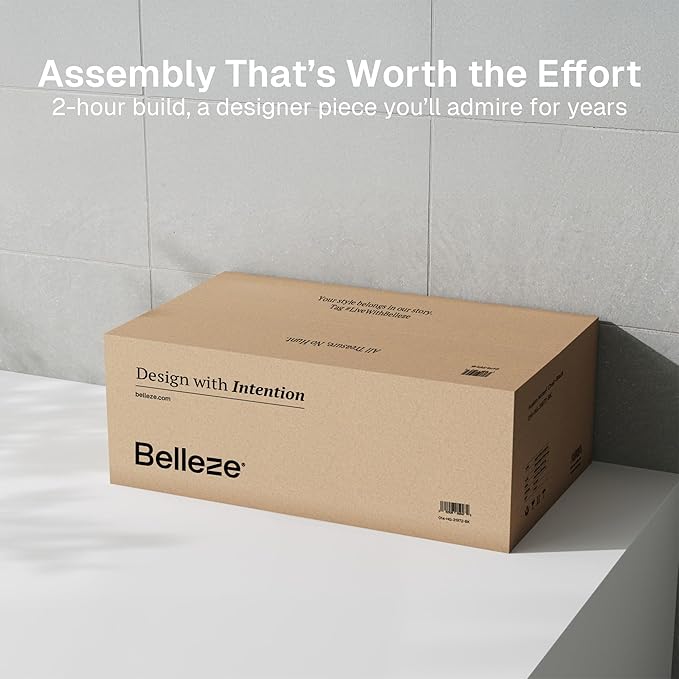 BELLEZE 3-Piece Modular Sideboard Cabinet Freely Configurable, Modern Wood