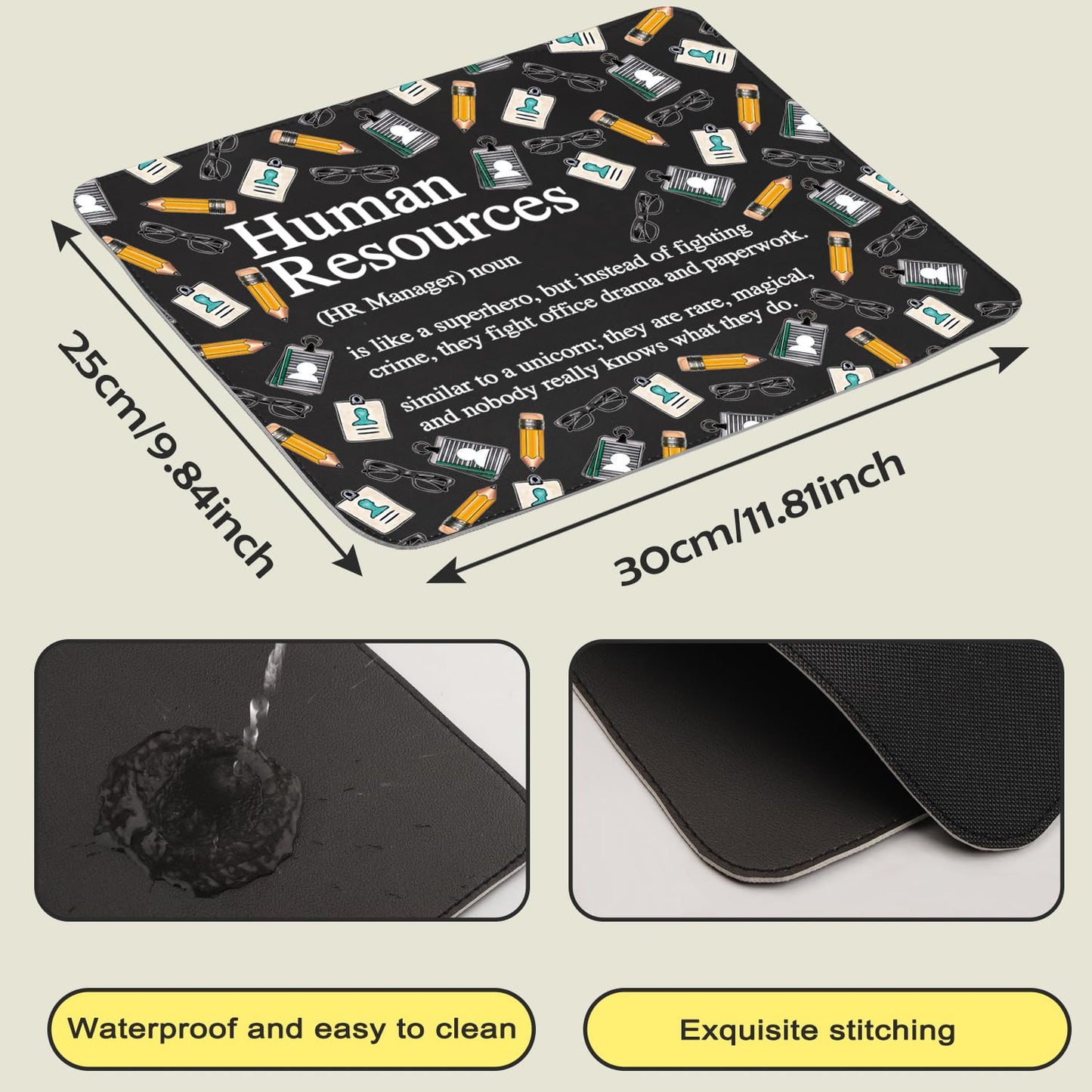 Hr Mouse Pad Human Resources Office Desk Decor Accessories Hr Manager Director Thank You Appreciation Gift Coworkers Colleague Mousepad (Human Resources Mousepad)