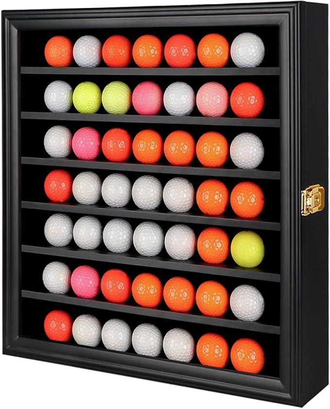 KCRasan 49 Golf Ball Display Case Lockable