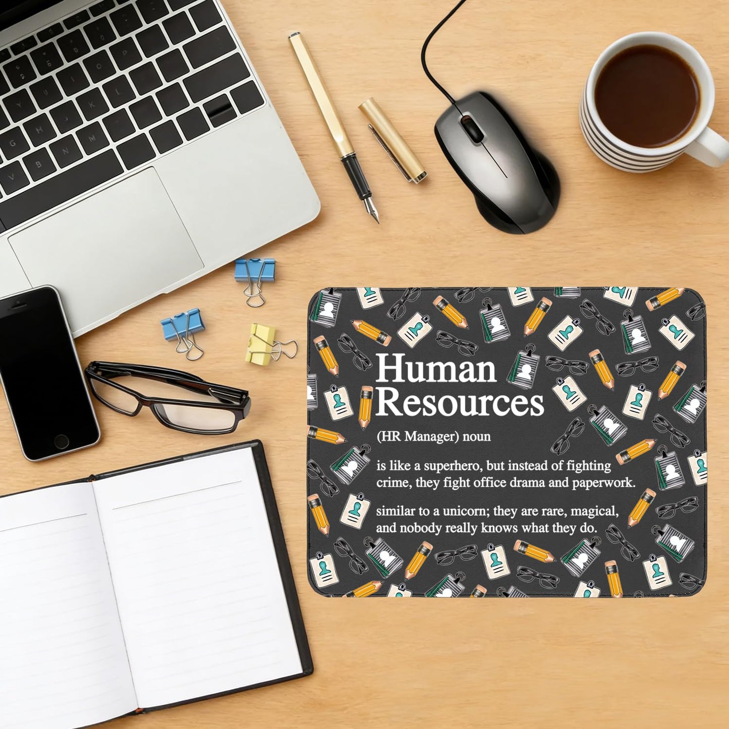 Hr Mouse Pad Human Resources Office Desk Decor Accessories Hr Manager Director Thank You Appreciation Gift Coworkers Colleague Mousepad (Human Resources Mousepad)