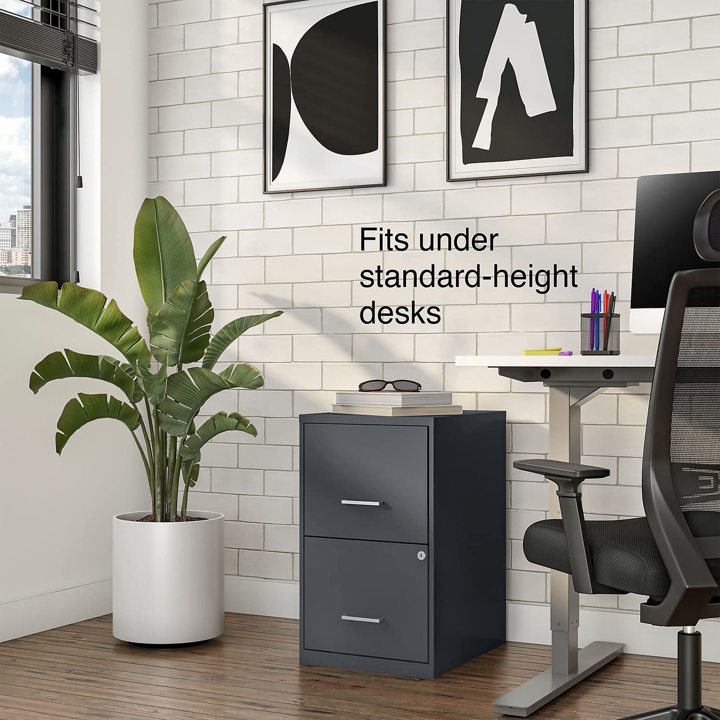 Staples Vertical File Cabinet for Letter/Legal Files, 2-Drawer