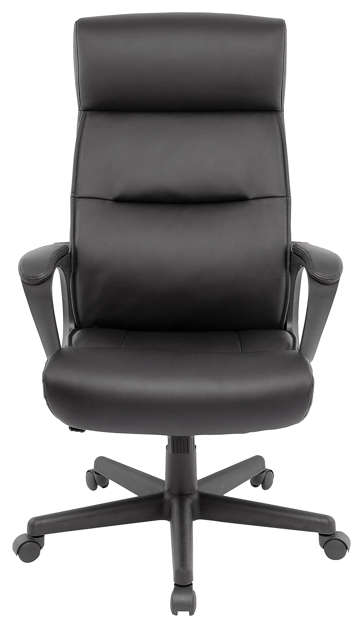 STAPLES Rutherford Ergonomic Manager & Executive Office Chair, High Back Swivel, Adjustable Height, Luxura Faux Leather, Black