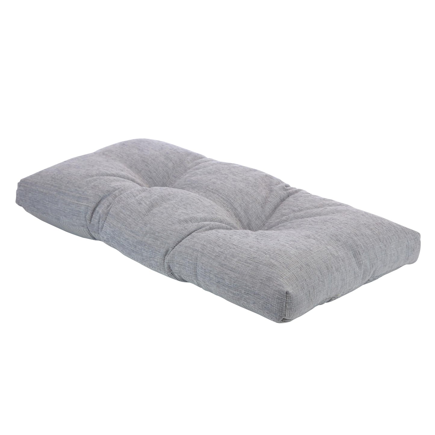 Klear Vu The Gripper Non-Slip Tufted Bench Cushion for Indoor Furniture, Assembled in USA, Entryway Storage, Bay Window, Corner Nook or Piano Seat, 30 Inches, Chenille Gray