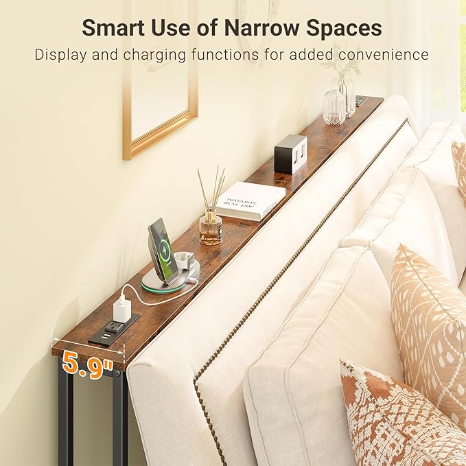 ELYKEN 94.5" Narrow Console Sofa Table