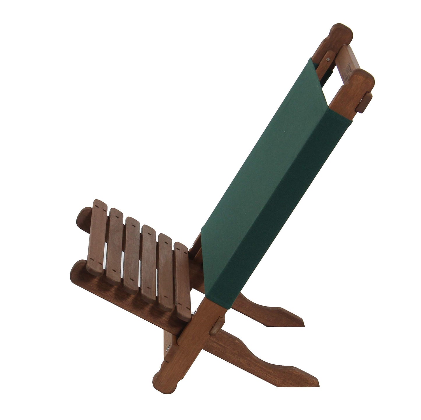 BYER OF MAINE Pangean Lounger Chair – Portable, Lightweight, Foldable Wood and Canvas Chair – Ideal for Camping, Patio, Lawn, and Beach Use in Forest Green