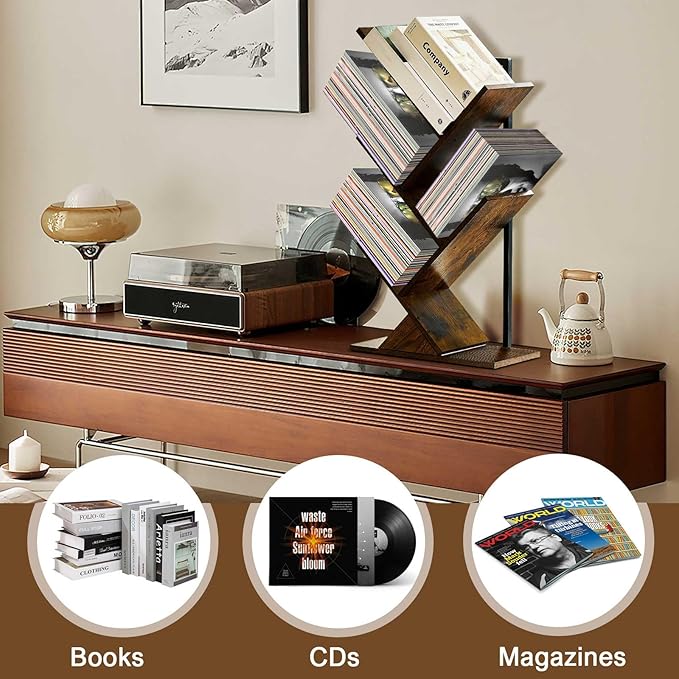 5 Tier Tree Bookshelf Floating Book Shelves
