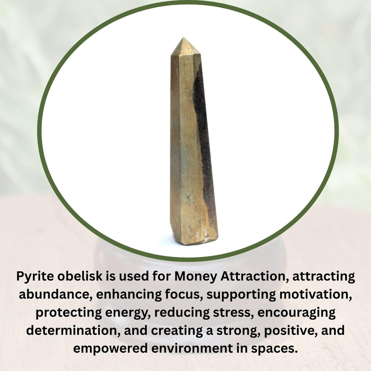 Jet Pyrite Obelisk Tower (Approx. 3 to 3.5 Inch) – Natural Golden Pyrite Crystal Polished Gemstone Decorative Piece for Home & Office Decor
