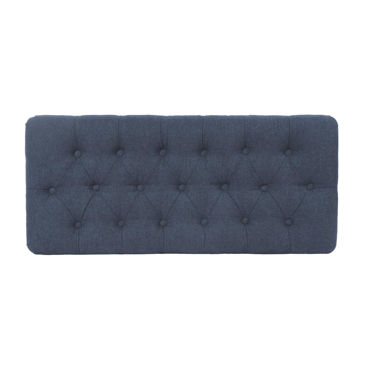 HomePop 40" Ainsley Button Tufted Storage Bench - Blue Woven