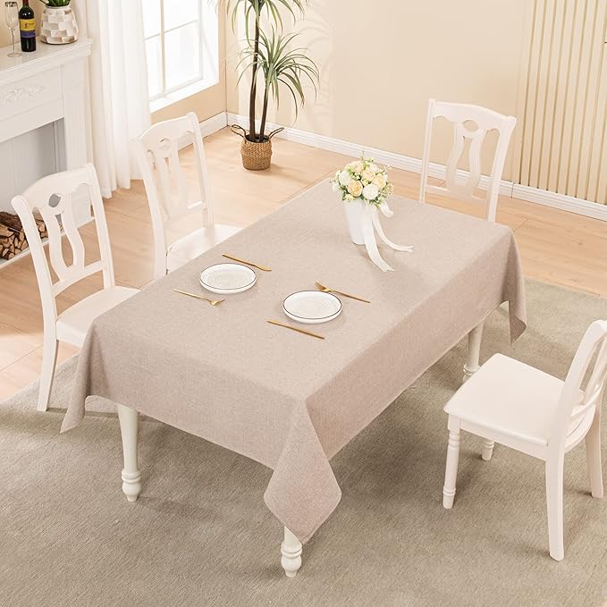 BALCONY & FALCON Small Square Tablecloth Washable Wrinkle Resistant and Water
