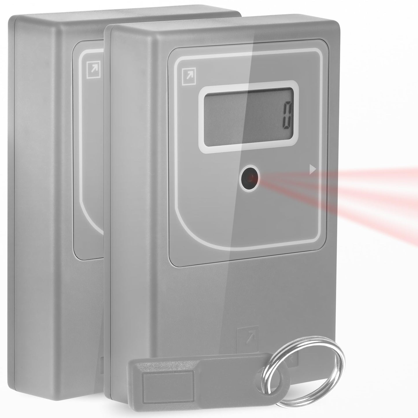 Retail People Counter Security Checkpoint - Smart Traffic Counter, Infrared Wireless Visitor Counter, Battery Operated Customer Counter, Door Counter for Retail, Easy Use & Install