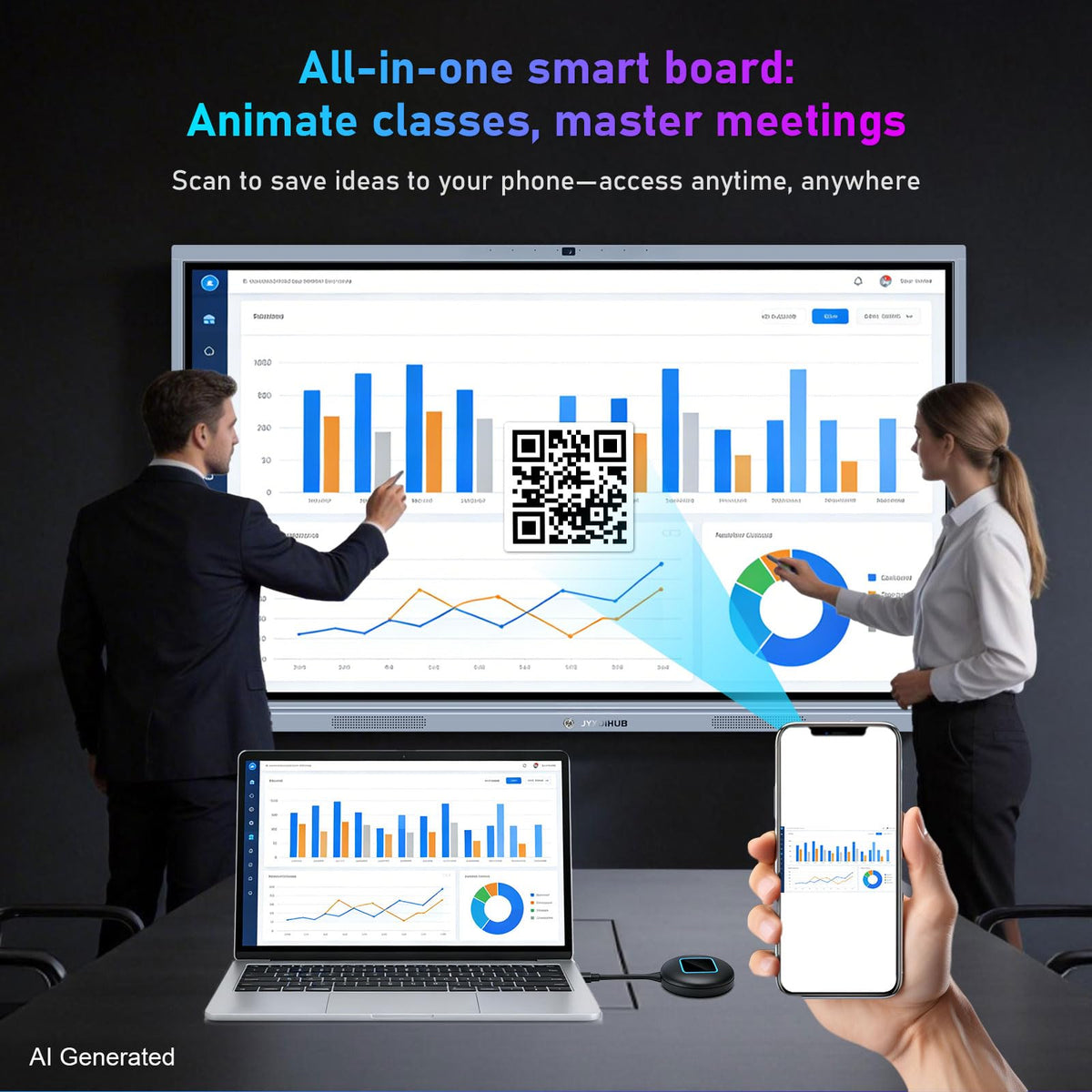 75 inch Interactive Whiteboard, 4K UHD Smartboard Touchscreen Display, Smart Whiteboard, Remote Collaboration Smart Board for Classroom and Businesses (Board Only) (75 Inch)