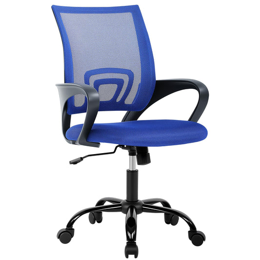 BestOffice Office Chair Ergonomic Cheap Desk Chair Mesh Computer Chair Lumbar Support Modern Executive Adjustable Stool Rolling Swivel Chair for Back Pain (Blue)