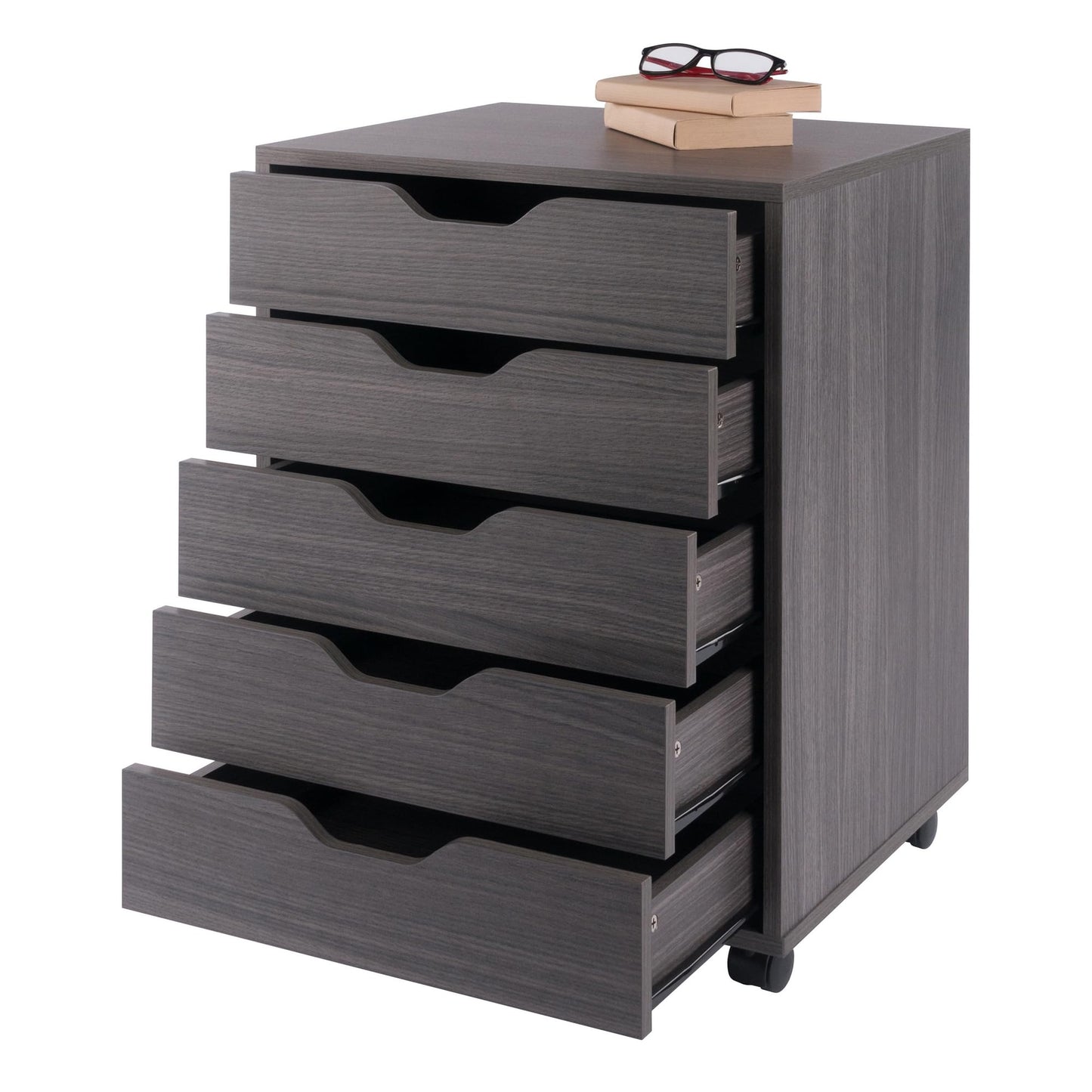 Winsome Halifax Mobile Storage Cabinet with Doors & Drawers, Stylish & Functional Home Storage Cabinet for Filing, Kitchen Organization, Moveable Furniture for Office, Dorms, Apartments