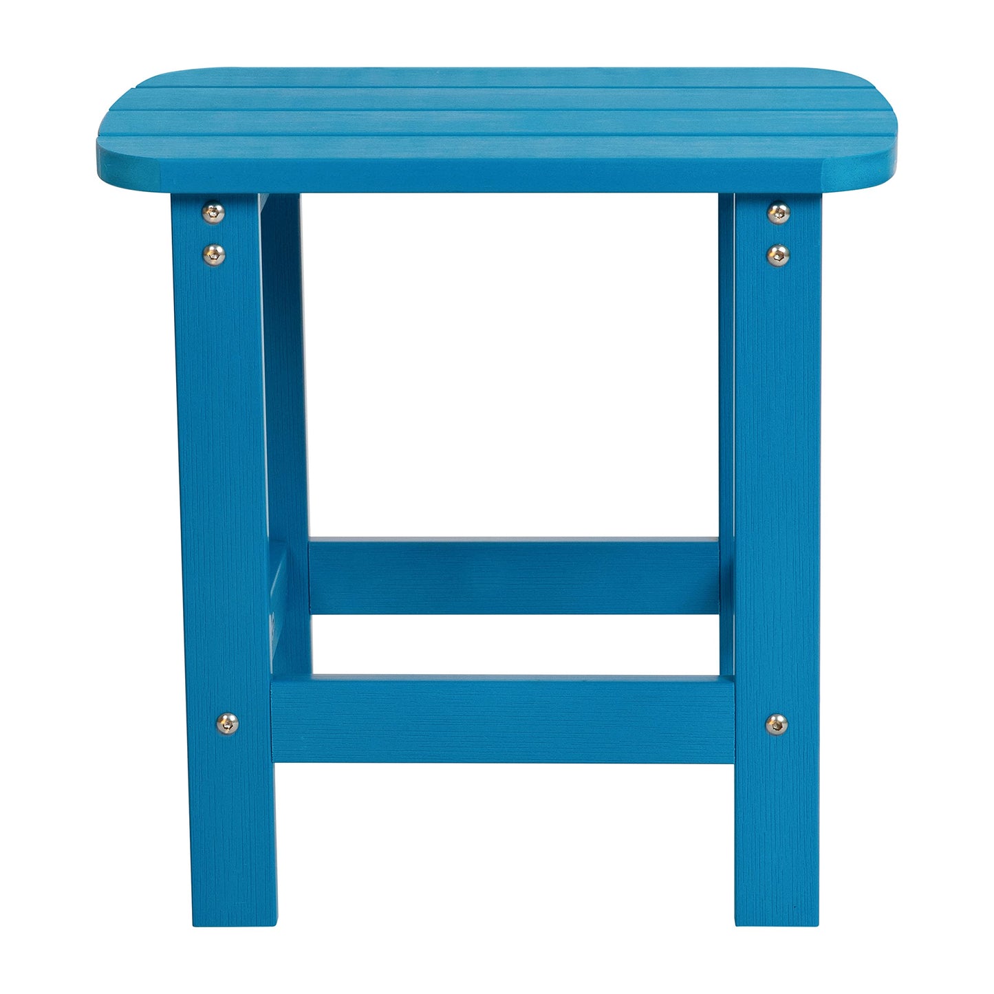 Flash Furniture Charlestown Tiered Commercial Poly Resin Adirondack Side Table - Blue - All-Weather - Indoor/Outdoor