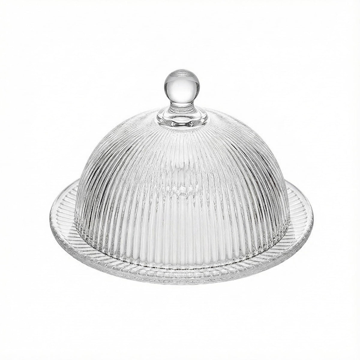 WENMAQIN Small Cake Stand Dessert Serving Tray with Lid,5.5 inch Glass Cake Dome with Base Serving Dishes and Cloche Cover,Cake Holder Server for Cheese, Candy, Christmas,Birthday,Party (01)