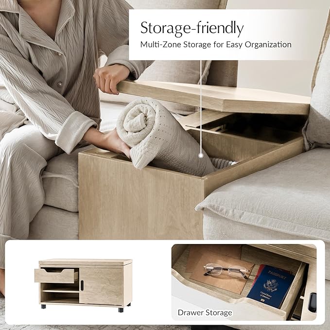 HULALA HOME Sofa Side Tables Set of 2