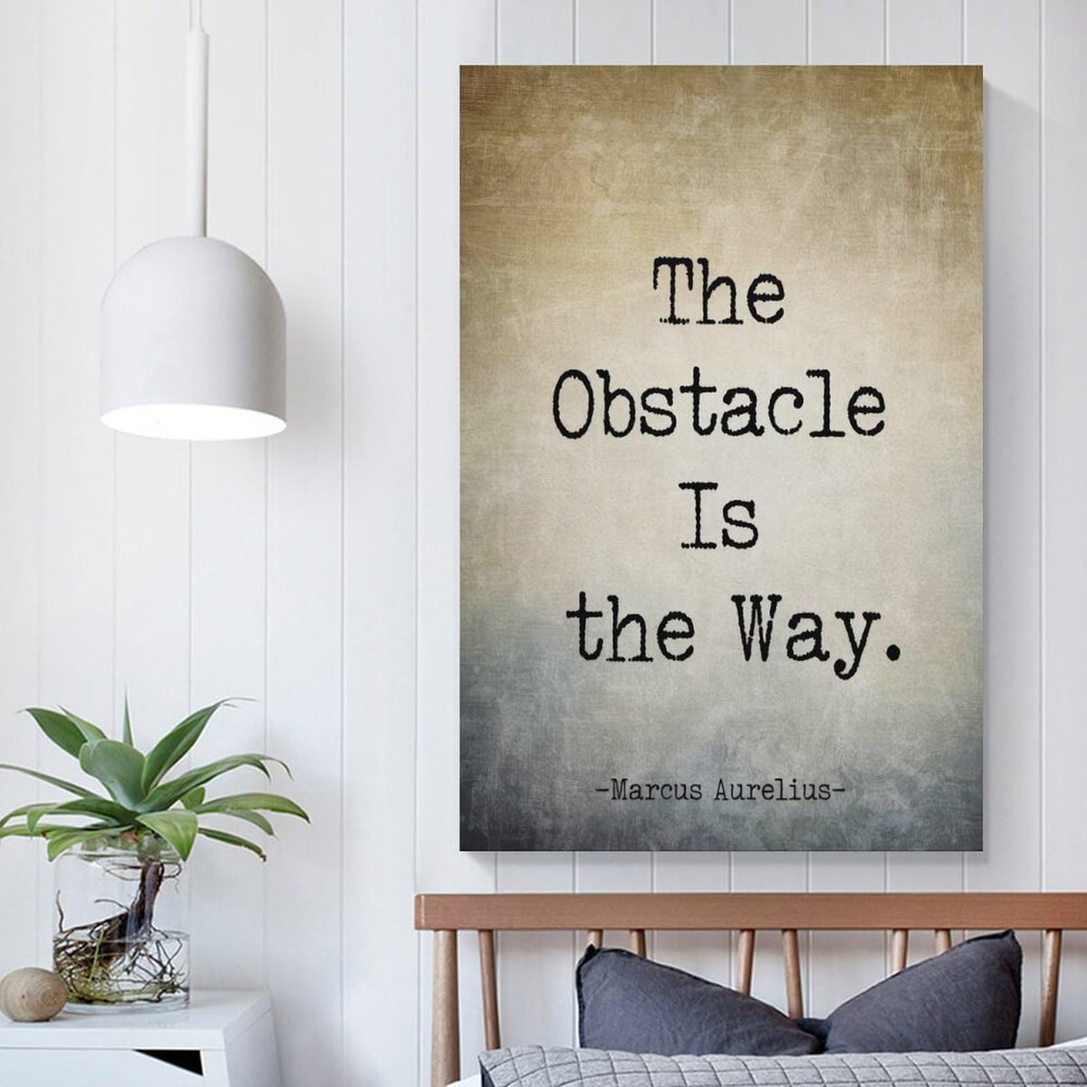 Marcus Aurelius Quote Inspirational Poster Canvas Printing Wall Art Stoic Philosophy Prints Wall Decor Scandinavian Bohemian Style for Living Room Bedroom Office Study Library 12x18inch(30x45cm)