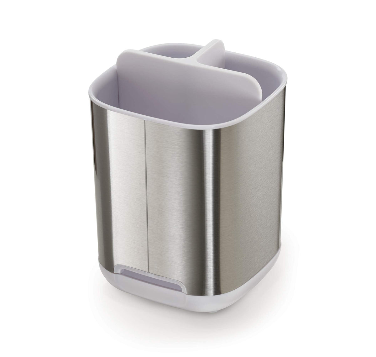 Joseph Joseph EasyStore Stainless-Steel Toothbrush Holder Bathroom Storage Countertop Organizer Caddy, Small