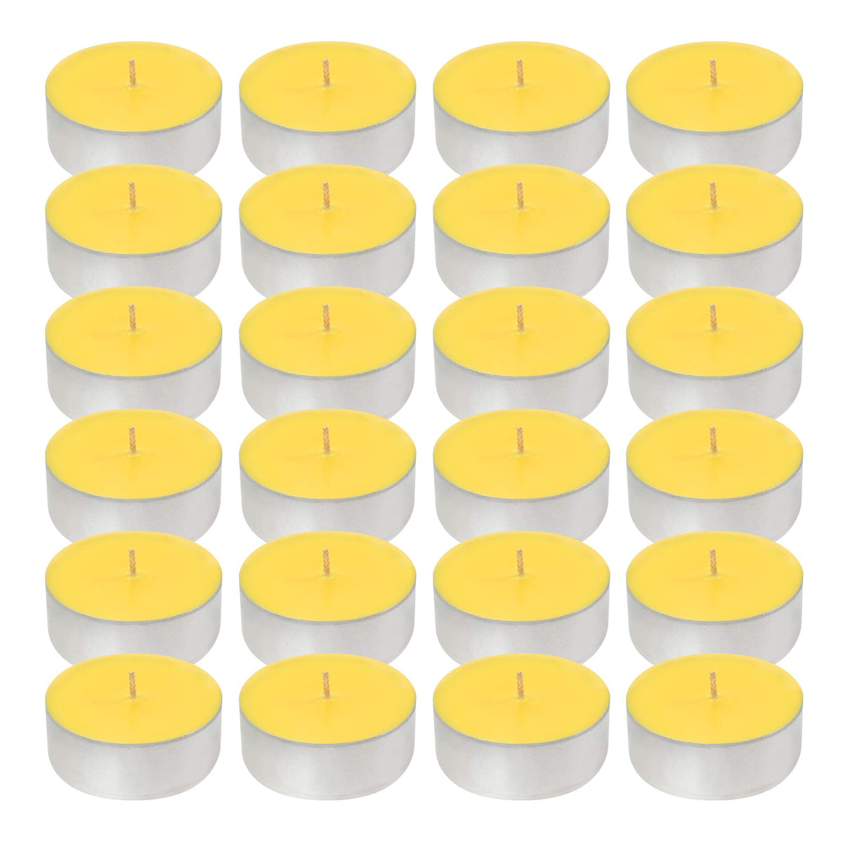LumaBase Extra Large Citronella Tea Light Candles - Set of 24