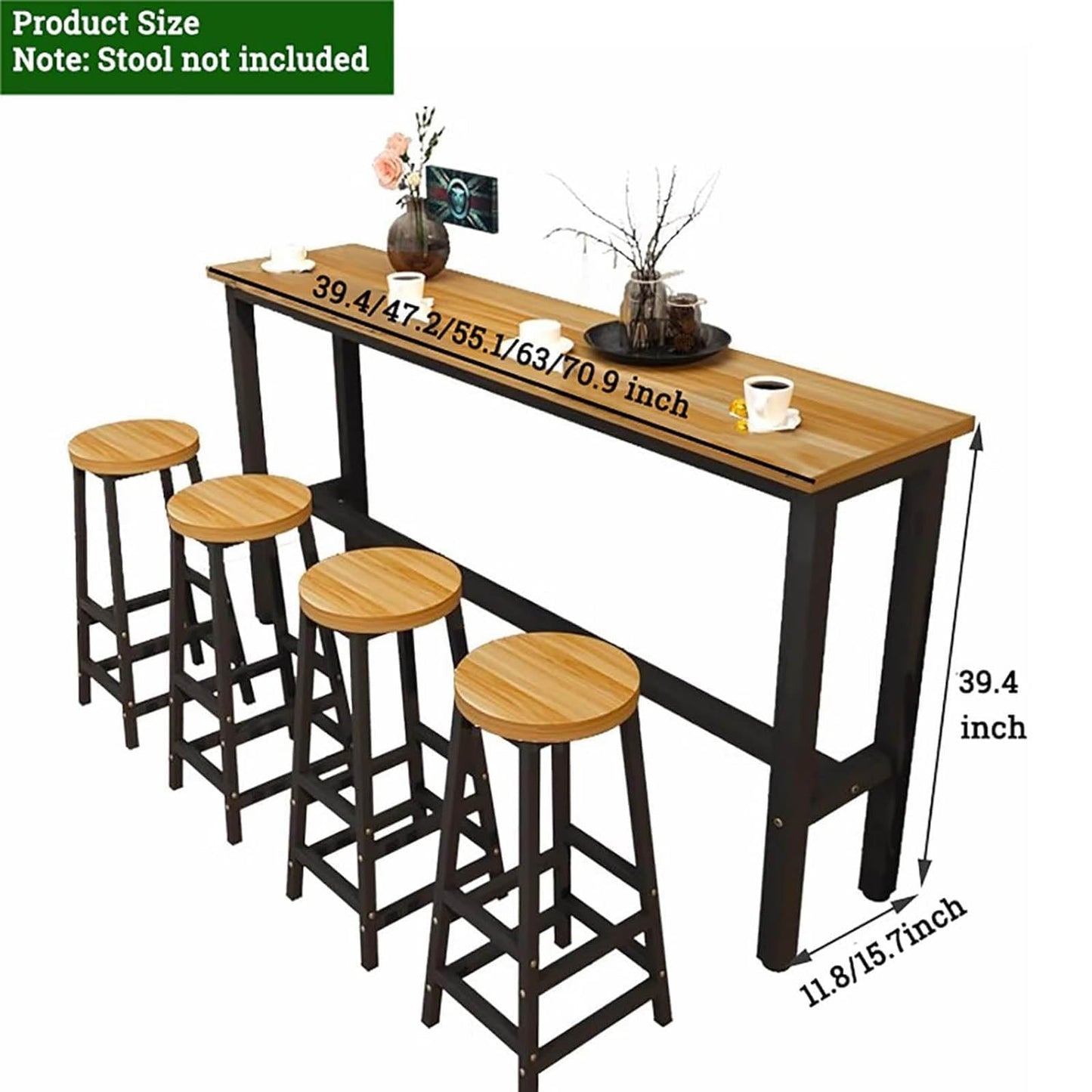 Sofa Tables Modern Console Table Semi Circular Design Rectangular Base Wall Accent Small Spaces Side,(en:Modern Wooden Bar Counter Height Dining Breakfast Kitchen Coffee Table Rectangular