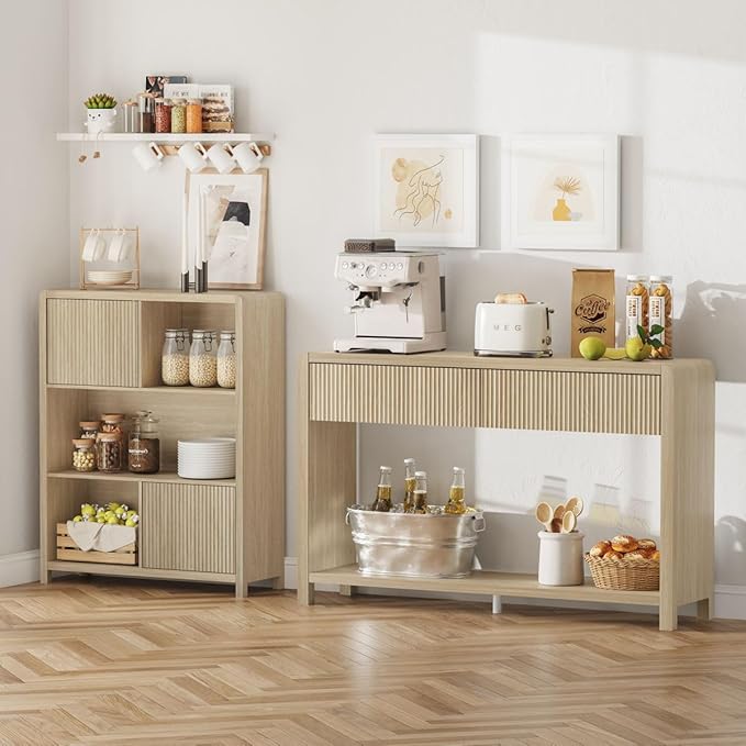 FATORRI Console Table for Entryway Storage, Wood Sofa Tables for Living Room