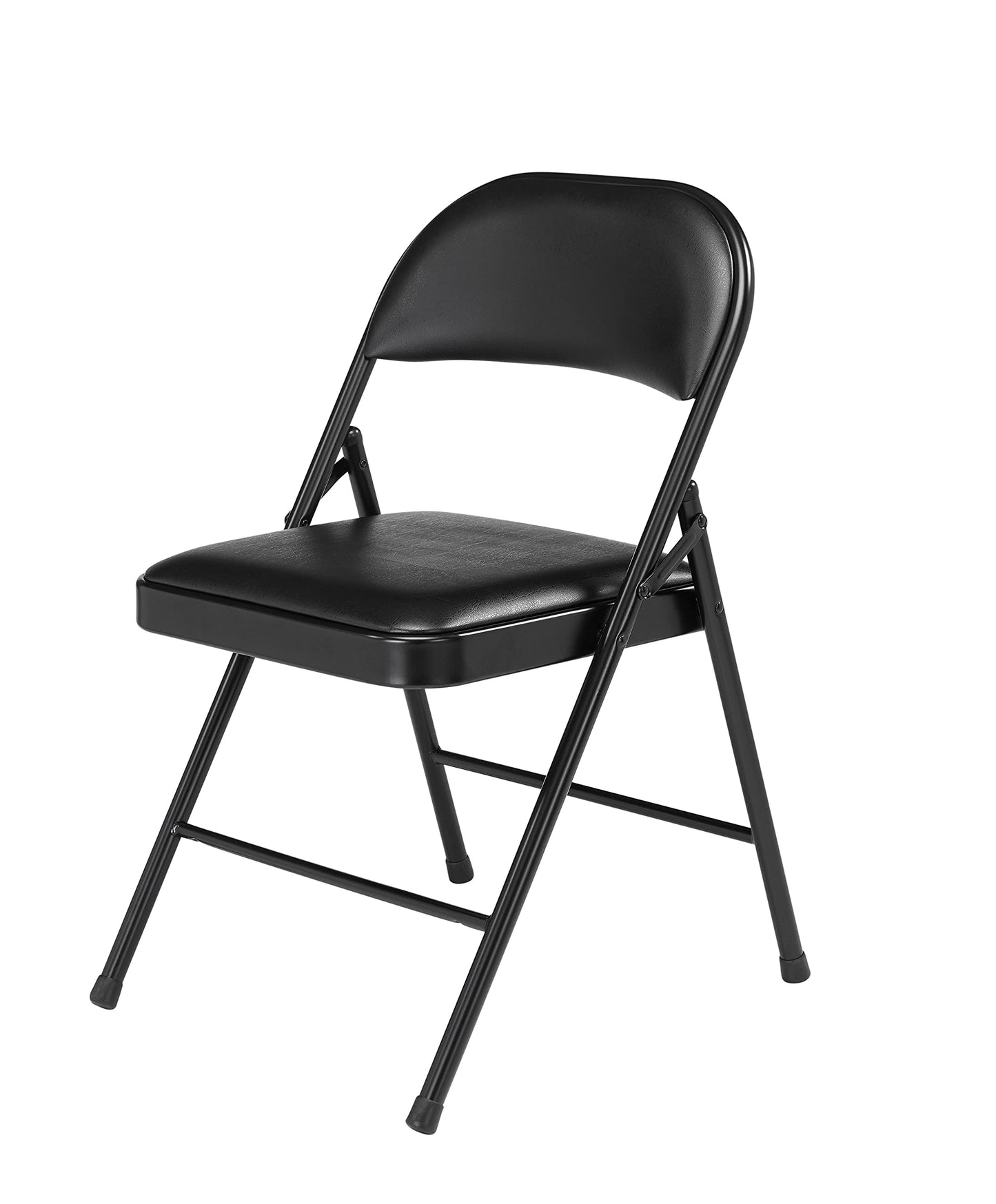 National Public Seating 950 Commercialine Vinyl Padded Folding Chair, Black