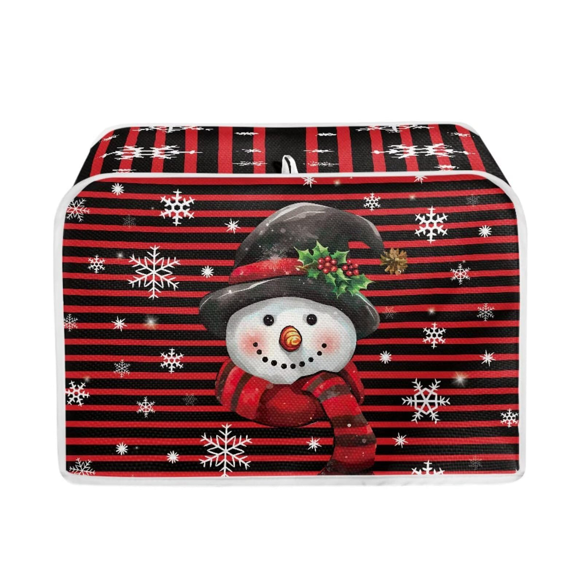 ASQVTIFE Christmas Snowman Toaster Covers 4 Slice Wide Slot Christmas Decorations for Home Snowman Appliance Dust Protector Fits for Most Standard 4 Slice Toasters