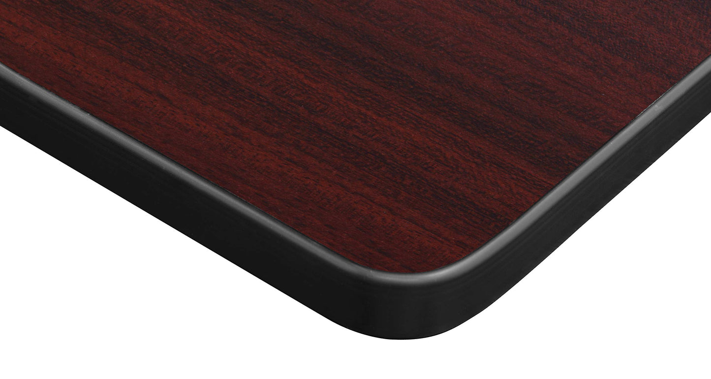 Regency Kobe 72 x 24 in. Flip-Top Training Nesting Table with Modesty Panel- Mahogany
