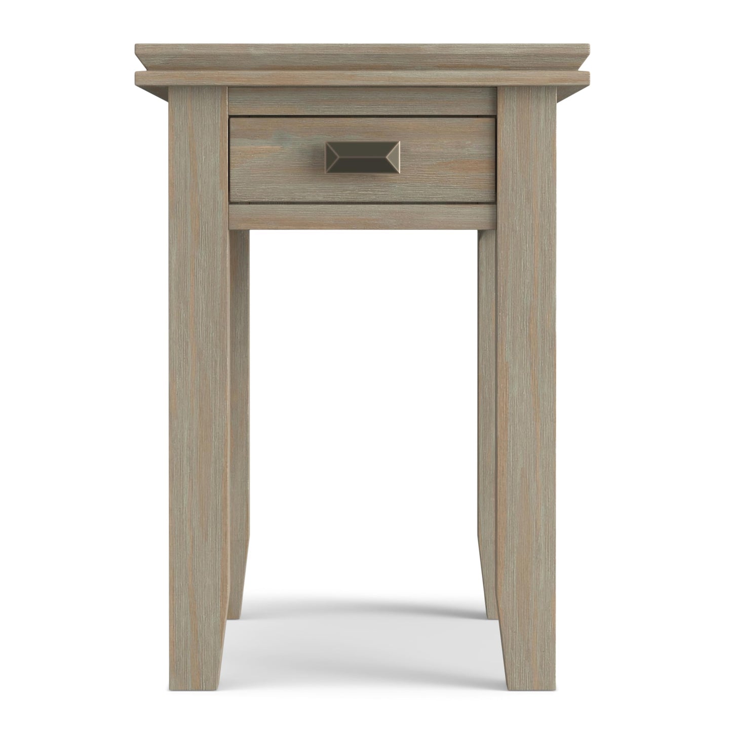 SIMPLIHOME Artisan SOLID WOOD 14 inch Wide Rectangle Transitional Narrow Side Table in Distressed Grey for the Living Room and Bedroom