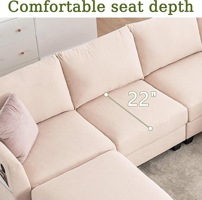 150.4" Large Sectional Couches for Living Room, 8 Seater L Shaped Modular