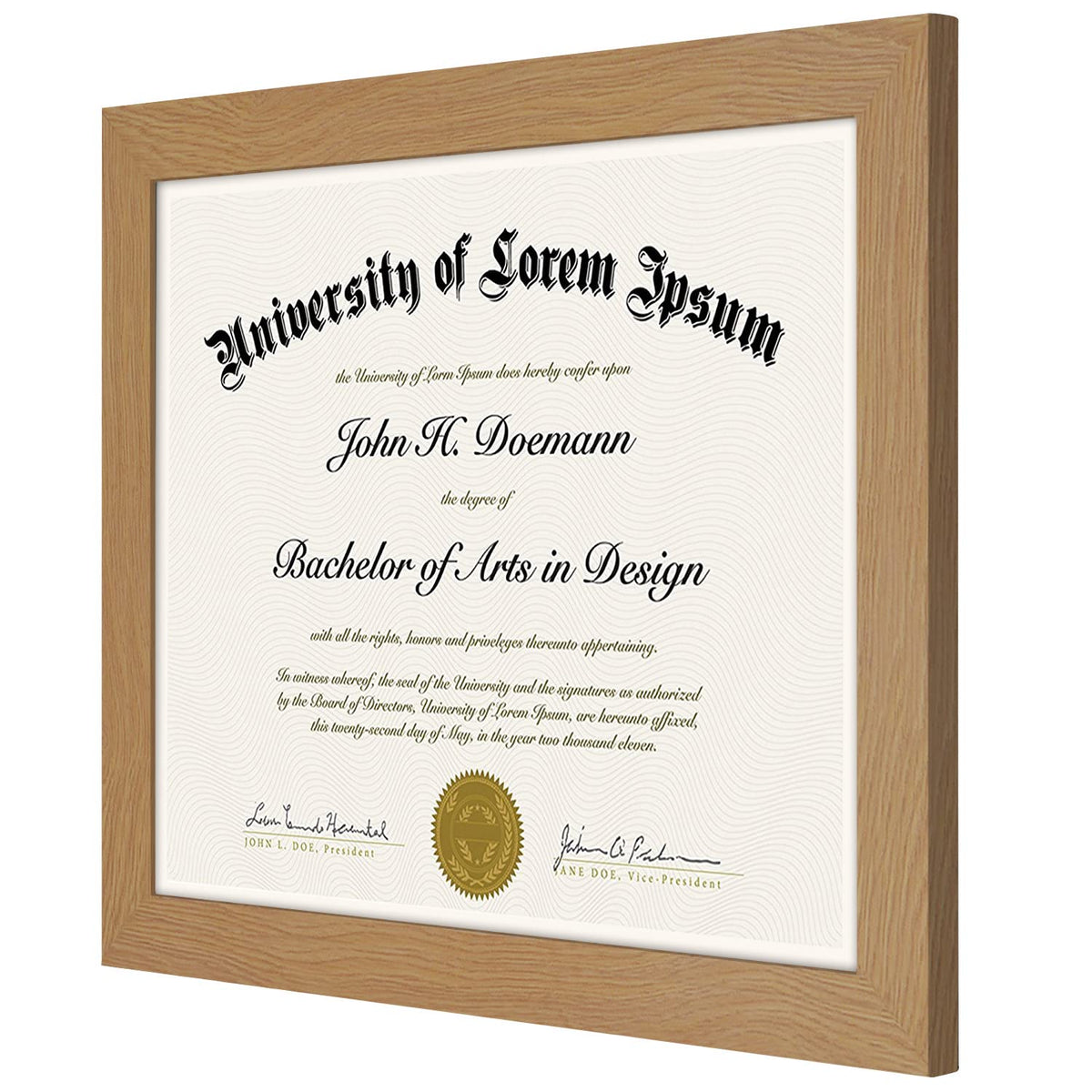 Americanflat 8.5x11 Diploma Frame with Shatter-Resistant Glass - Document Frames with Engineered Wood - Legacy Collection - Certificate Frame for Tabletop and Wall Display - Dark Oak