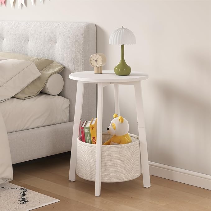 sthmec Small Round Side End Table Set of 2