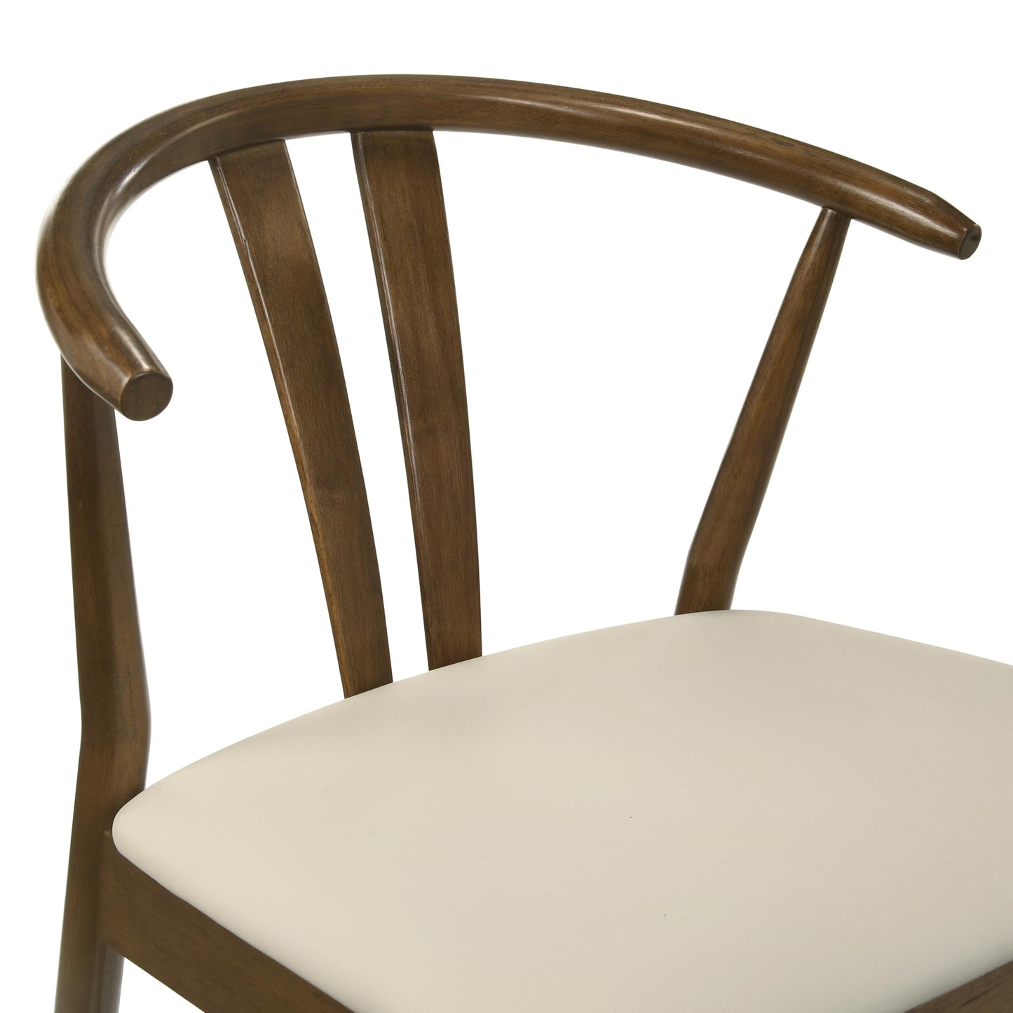 Roundhill Furniture Lavin Wishbone Dining Chairs, Set of 2, Walnut