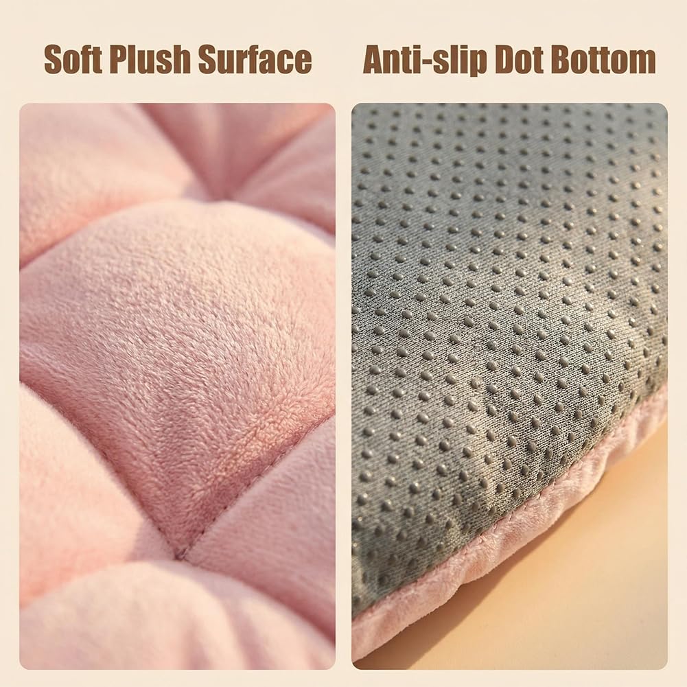 Zxioral Office Chair Cushion，Desk Chair Cushion with High Back Support, Seat Cushion with Non-Slip Bottom for Home Dining Room Kitchen (Dark Gray)