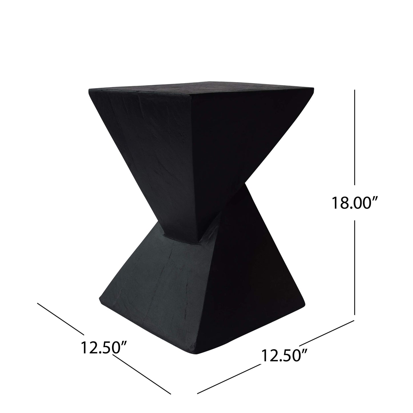Christopher Knight Home Jerod Light-Weight Concrete Accent Table, Black