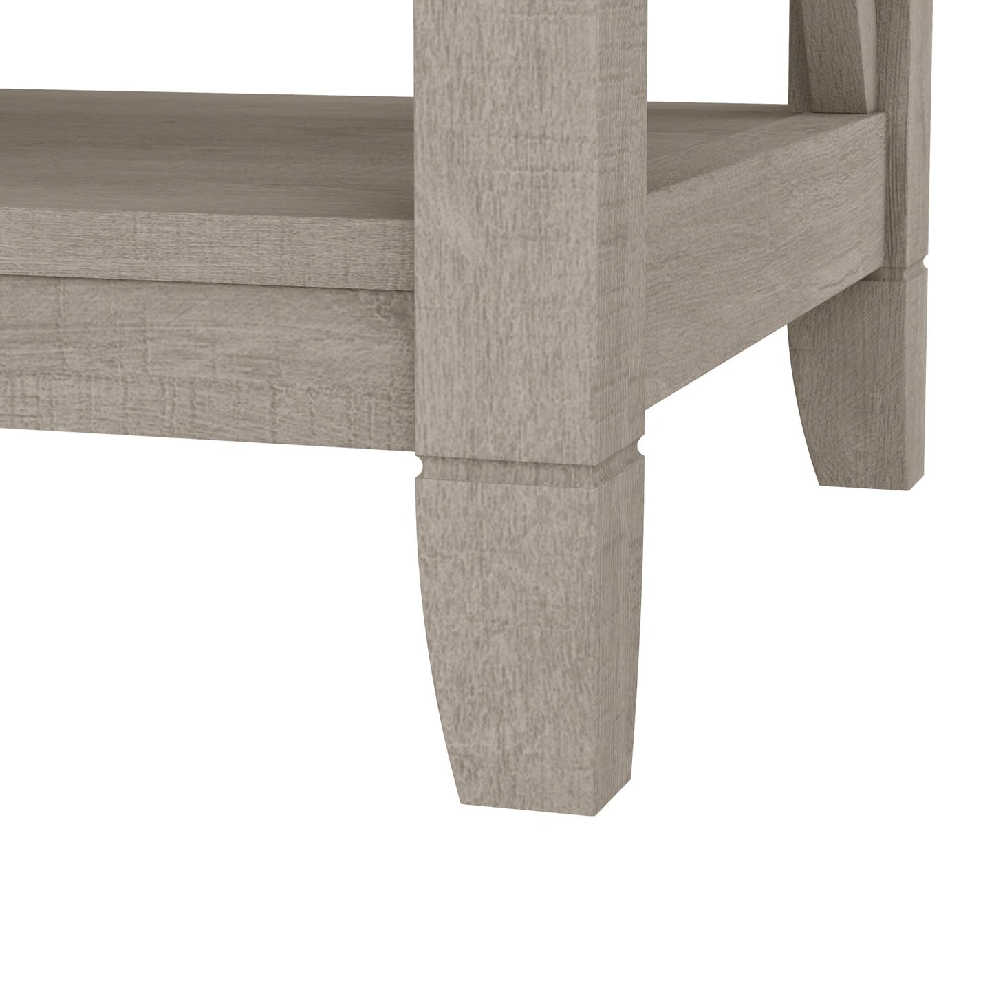 Bush Home 6 Cube Bookcase, Modern Farmhouse Organizer with Open Shelving and Cubbies, Storage for Living Room or Home Office, Key West Collection, Washed Gray