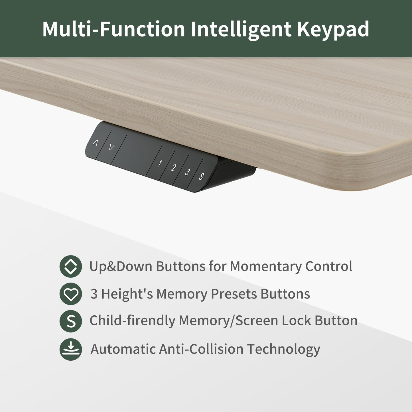 FEZIBO 63"x49" L Shaped Standing Desk with Arc LED & Power Outlet, Electric Height Adjustable L Shaped Computer Desk with Monitor Stand, for Gaming Office, Light Walnut