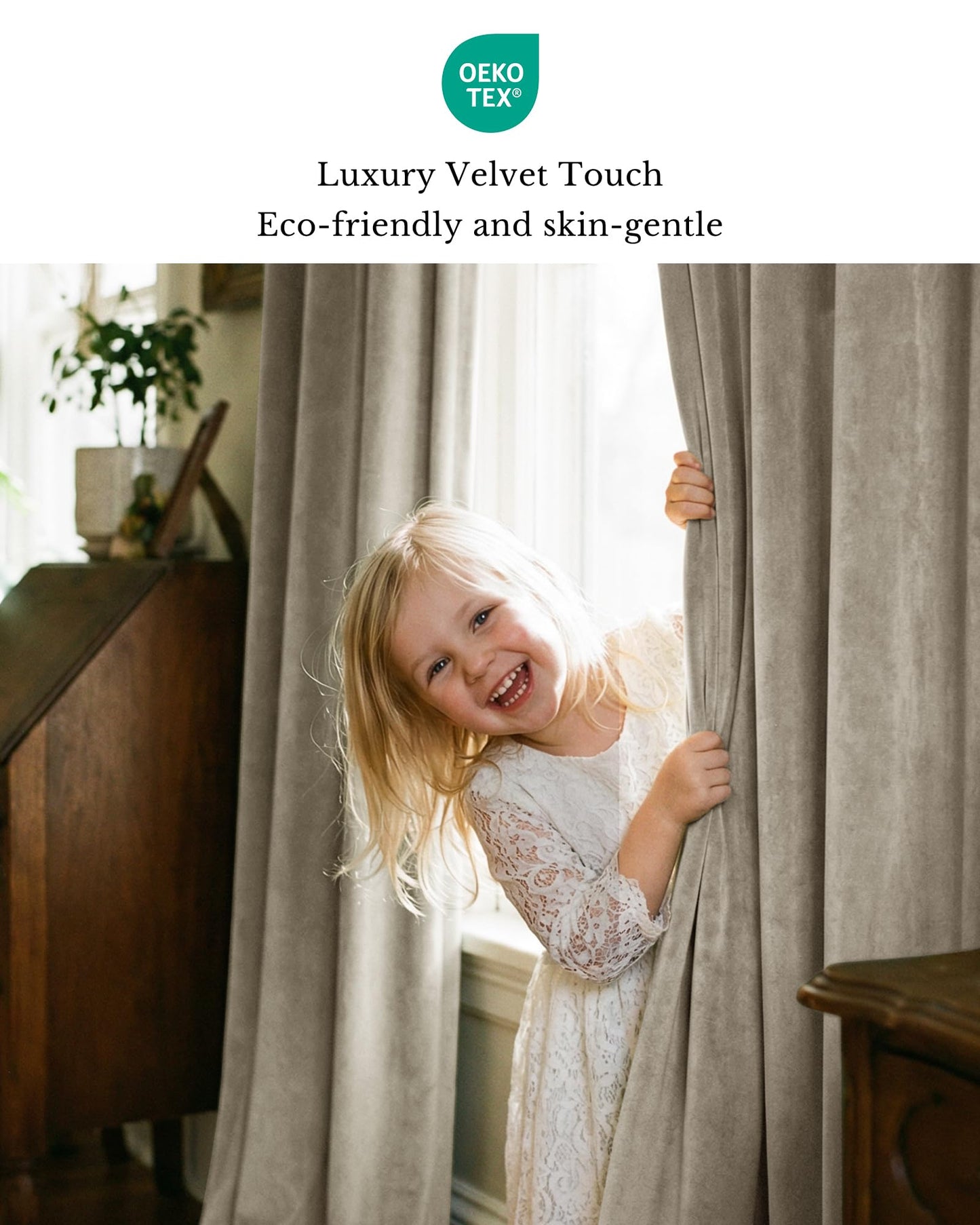 StangH Beige Room Darkening Curtains 96 inches Long, Back Tab Thermal Insulated Privacy Window Drapes for Living Room Bedroom, Luxury Elegant Home Decor, W52 x L96 inches, 2 Panels