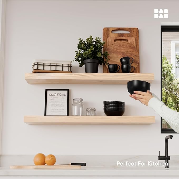 BAOBAB WORKSHOP Solid Wood Floating Shelves