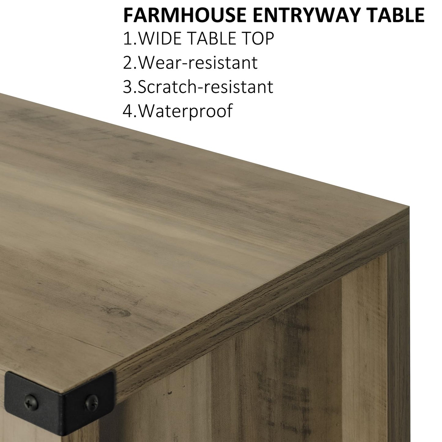 Mufico Sofa Table Console Table,Coffee Bar Cabinet,31.5 L x 13.8 D x 34.65 H Entryway Table with 2 Storage Cabinets,Farmhouse Foyer Table,Buffet Sideboard for Kitchen,Hallway (Rustic Brown)