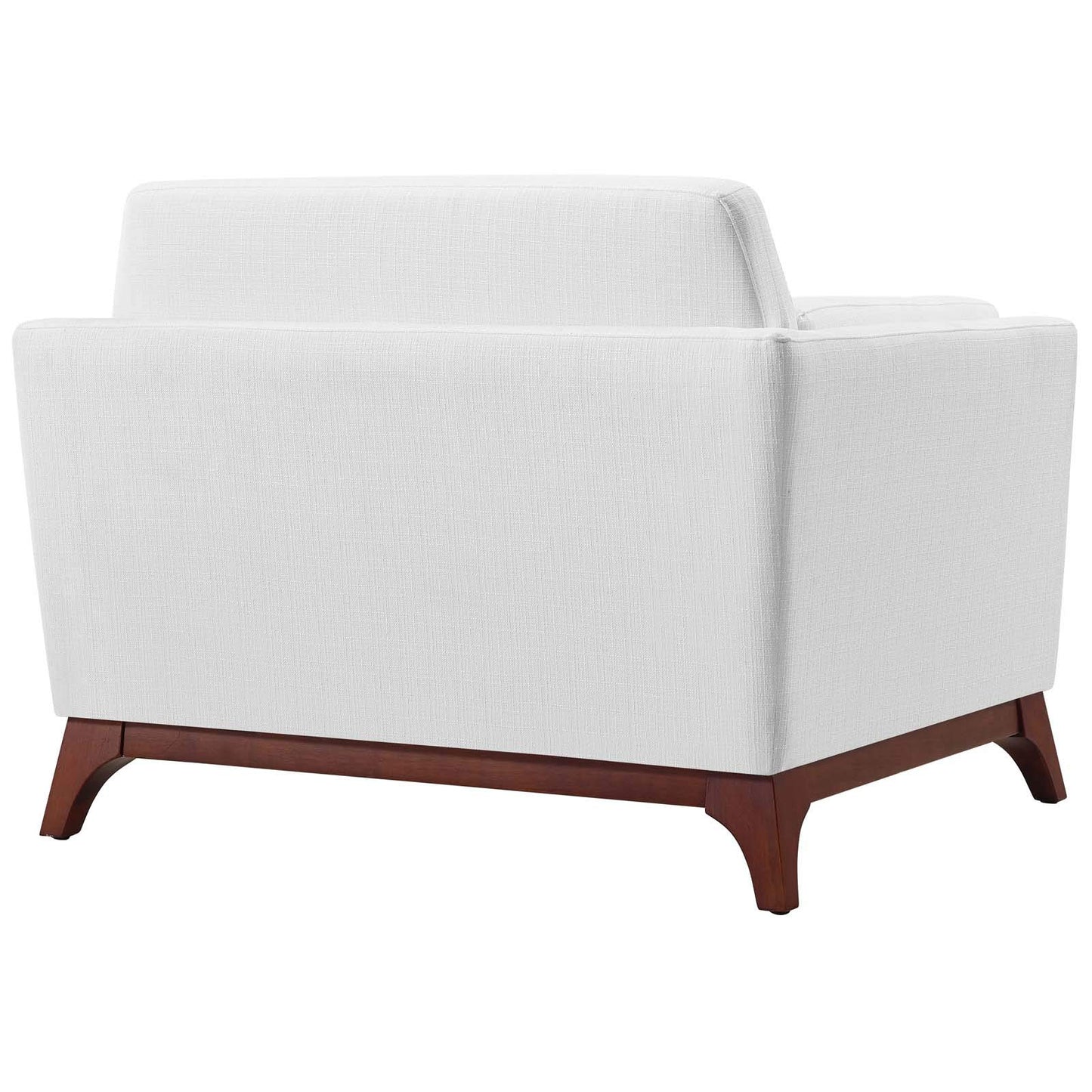 Modway Chance Mid-Century Modern Upholstered Fabric Accent Lounge Arm Chair In White